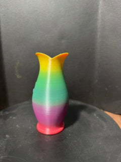 Rainbow Peacock Vase – front view