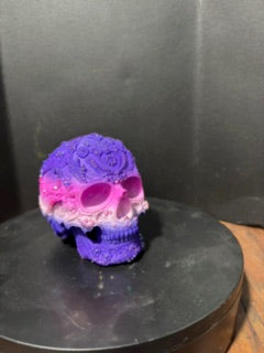Purple Pink Sugar Skull – side view