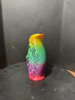 Rainbow Peacock Vase – peacock design side