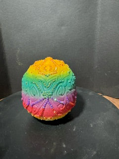 Rainbow Sugar Skull – front view