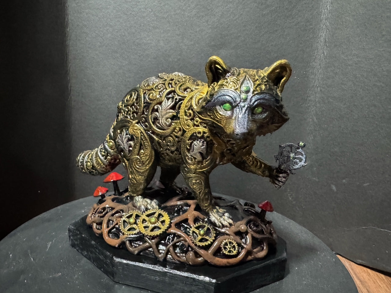 Forest Guardian Raccoon - three-quarter view showing full detail