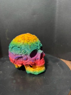 Rainbow Sugar Skull – side view