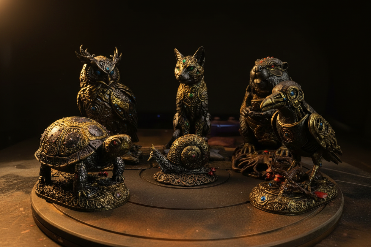 Steampunk Statues Hero - Brighter